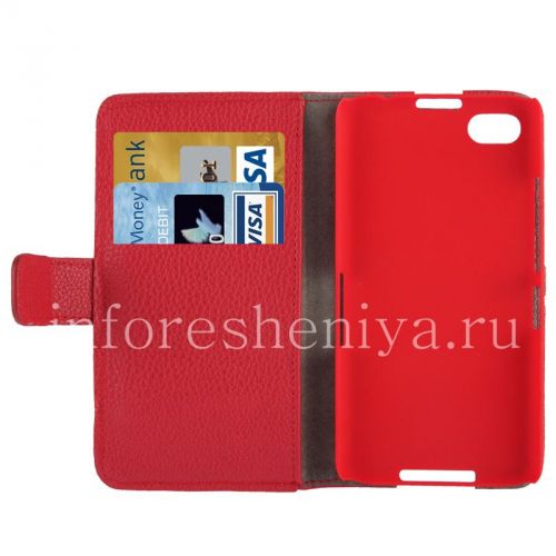 Photogallery for Horisontal Kulit Kasus dengan fungsi membuka stand untuk BlackBerry Z30, merah product