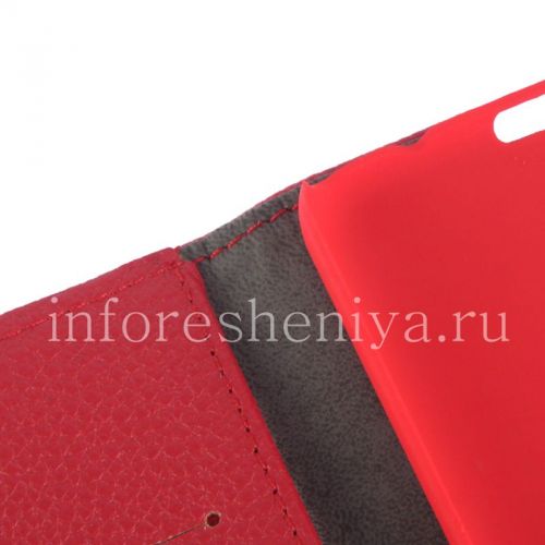 Photogallery for Horisontal Kulit Kasus dengan fungsi membuka stand untuk BlackBerry Z30, merah product