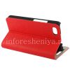 Photo 1 — Housse en cuir ouverture horizontale "en bois" pour BlackBerry Z30, rouge