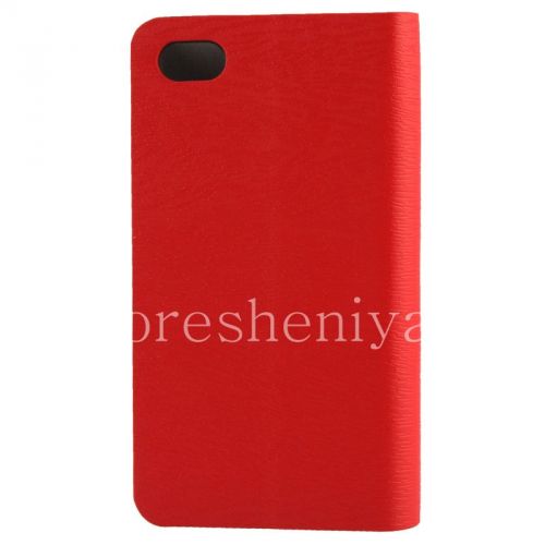 Photogallery for Leather Case pembukaan horisontal &quot;Kayu&quot; untuk BlackBerry Z30, merah product