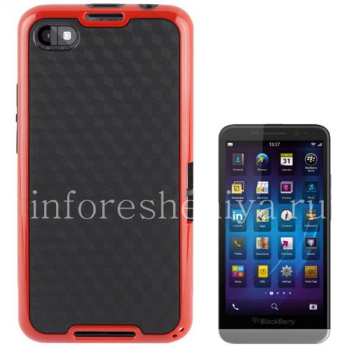 Photogallery for Silicone Case kompak &quot;Cube&quot; untuk BlackBerry Z30, Black / Red product
