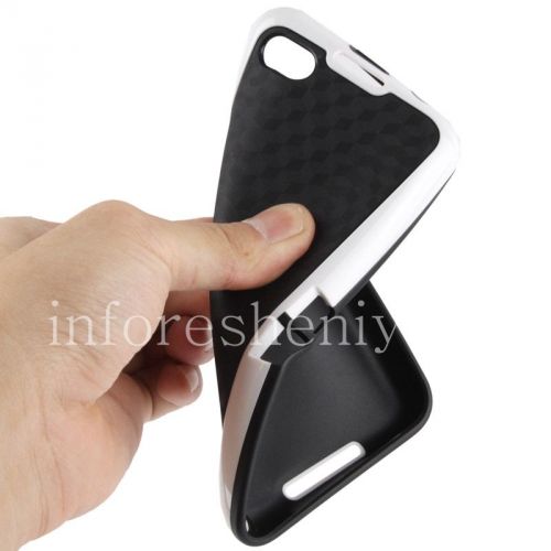 Photogallery for Silicone Case kompak &quot;Cube&quot; untuk BlackBerry Z30, Hitam / Putih product