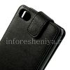 Photo 4 — Ledertasche mit vertikale Öffnung Abdeckung für Blackberry-Z30, Schwarz, feine Textur