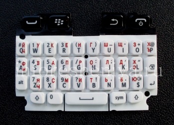 Russian Keyboard for BlackBerry 9720 (engraving), White