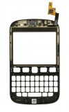 Photo 2 — Layar sentuh (Touchscreen) dalam perakitan dengan panel depan untuk BlackBerry 9720, hitam