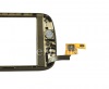 Photo 3 — Layar sentuh (Touchscreen) dalam perakitan dengan panel depan untuk BlackBerry 9720, hitam