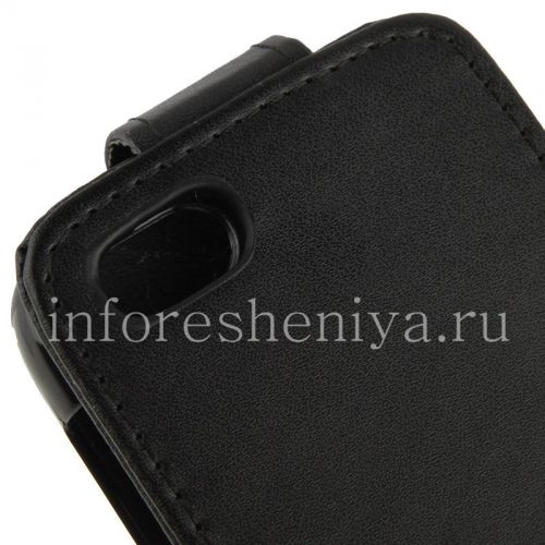 Photogallery for 与BlackBerry 9720纵向开皮套盖, 黑色，质地优良 product
