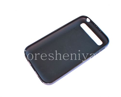 Photogallery for Funda de silicona original compactado Shell suave de la caja para BlackBerry Classic, Negro (translúcido Negro) product