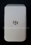 Photo 1 — Original Leather Case-pocket with metal logo Leather Pocket for BlackBerry Classic, White