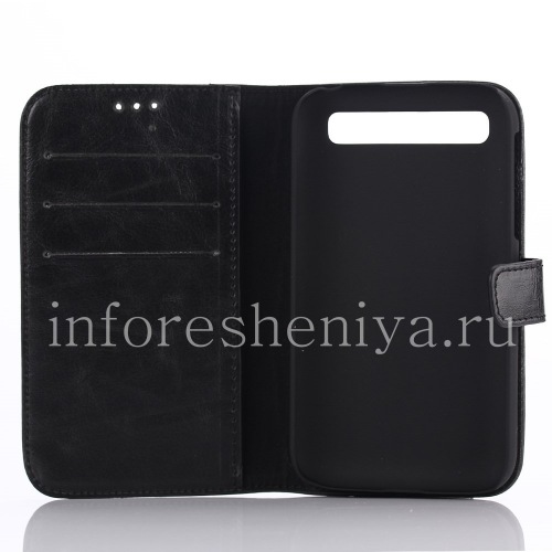 Photogallery for أفقية حقيبة جلد مع وظيفة افتتاح تدعم لبلاك Classic, أسود product