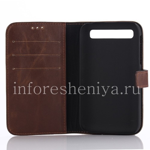 Photogallery for أفقية حقيبة جلد مع وظيفة افتتاح تدعم لبلاك Classic, أسمر product