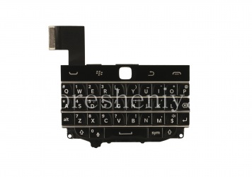 Asli perakitan keyboard bahasa Inggris dengan papan (tanpa trackpad) untuk BlackBerry Classic, hitam
