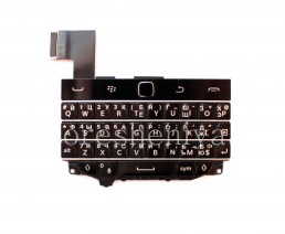 ensemble clavier russe avec le conseil et le trackpad pour BlackBerry Classic (gravure), noir