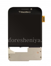 Pantalla LCD + pantalla táctil (pantalla táctil) + conjunto de base para BlackBerry Classic, negro