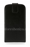 Photo 1 — couvercle du boîtier en cuir à ouverture verticale pour BlackBerry Classic, Noir, texture fine
