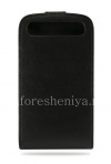 Photo 2 — couvercle du boîtier en cuir à ouverture verticale pour BlackBerry Classic, Noir, texture fine