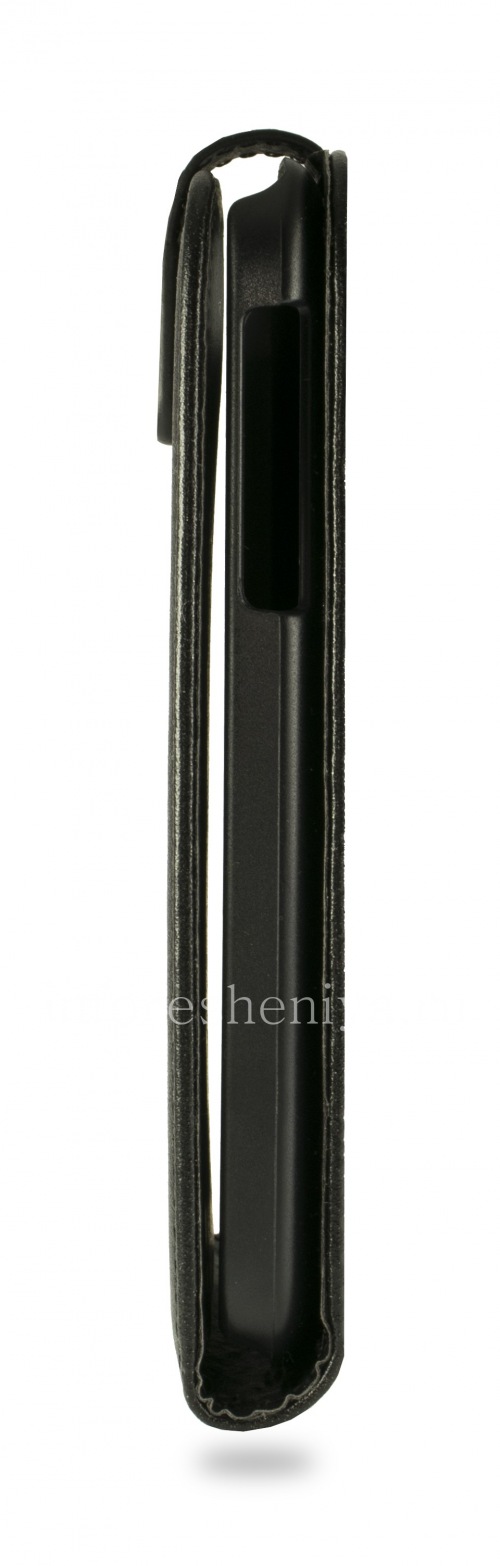 Photogallery for Leather Case with vertical opening cover for BlackBerry Classic, Black, fine texture product