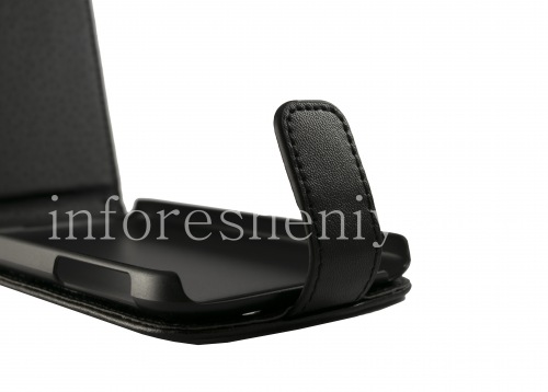 Photogallery for Leather Case with vertical opening cover for BlackBerry Classic, Black, fine texture product