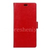 Photo 1 — Horizontal Ledertasche mit Öffnungsfunktion unterstützt für Blackberry DTEK50, rot