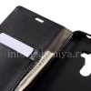 Photo 10 — حقيبة جلد افتتاح الأفقي "كلاسيكي" لBlackBerry DTEK60, أسود