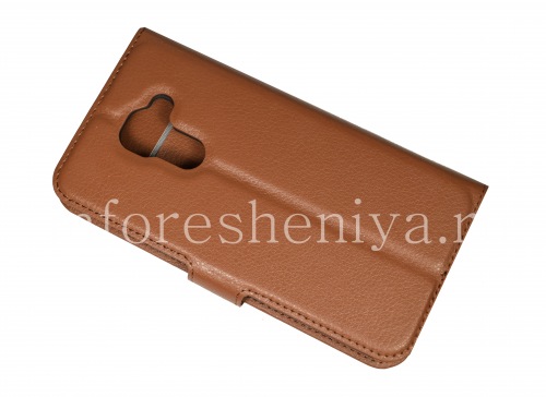 Photogallery for BlackBerry DTEK60 জন্য স্ট্যান্ড খোলার ফাংশন সঙ্গে অনুভূমিক চামড়া কেস, বাদামী product