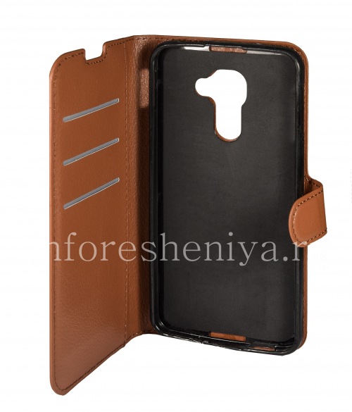 Photogallery for BlackBerry DTEK60 জন্য স্ট্যান্ড খোলার ফাংশন সঙ্গে অনুভূমিক চামড়া কেস, বাদামী product