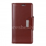 Leather case book for BlackBerry KEY2 LE, Brown