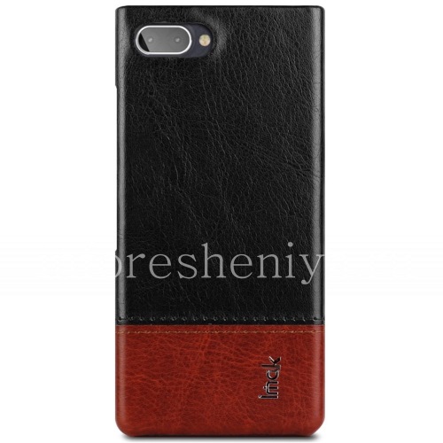 Photogallery for Corporate plastic cover-cover Leather IMAK for BlackBerry KEY2 LE, Black/Brown product