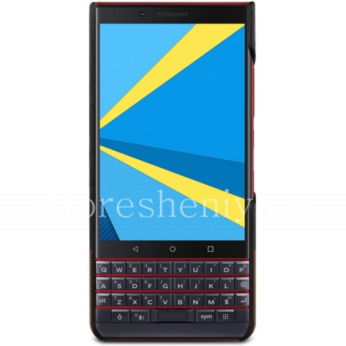 Photogallery for Corporate plastic cover-cover Leather IMAK for BlackBerry KEY2 LE, Black/Brown product
