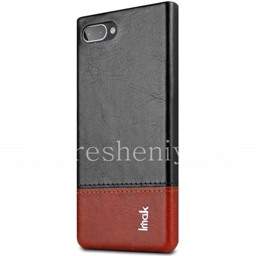Photogallery for Corporate plastic cover-cover Leather IMAK for BlackBerry KEY2 LE, Black/Brown product