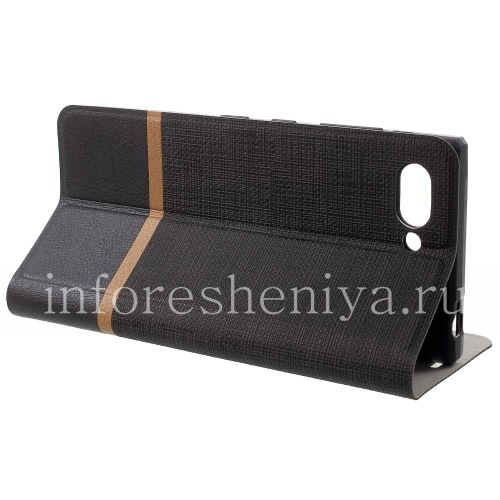 Photogallery for حقيبة جلد فتحة أفقية لـ BlackBerry KEY2, أسود product