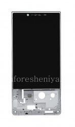 LCD screen + touchscreen + bezel for BlackBerry KEY2, Metallic