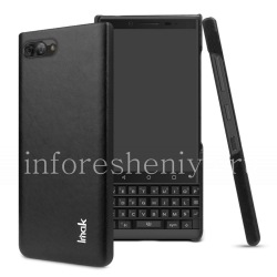 BlackBerry KEY2 के लिए कॉर्पोरेट प्लास्टिक कवर-कवर चमड़ा IMAK, काला (काला)