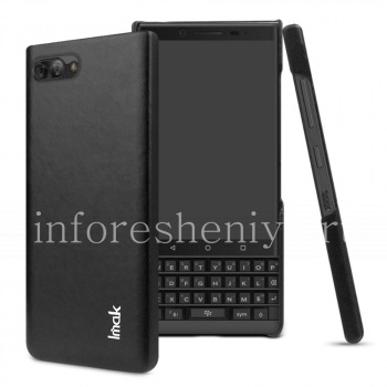 Couvercle en plastique d'entreprise cuir IMAK pour BlackBerry KEY2