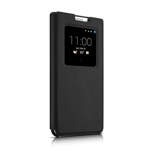 Photogallery for Kasus kulit asli dengan Kasus sandal tutup Flip untuk BlackBerry KEYone, Black (hitam) product