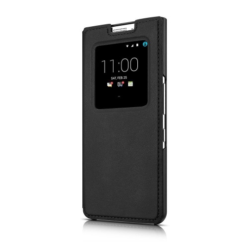 Photogallery for Kasus kulit asli dengan Kasus sandal tutup Flip untuk BlackBerry KEYone, Black (hitam) product