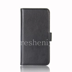 Horisontal Leather Case The "Classic" untuk BlackBerry KEYone, hitam