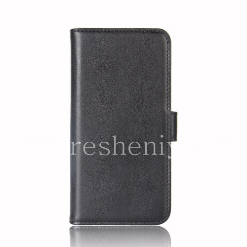 Photogallery for Leather case horizontally opening &quot;Classic&quot; for BlackBerry KEYone, The black product