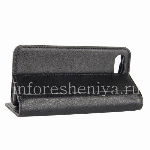 Photogallery for Leather case horizontally opening &quot;Classic&quot; for BlackBerry KEYone, The black product