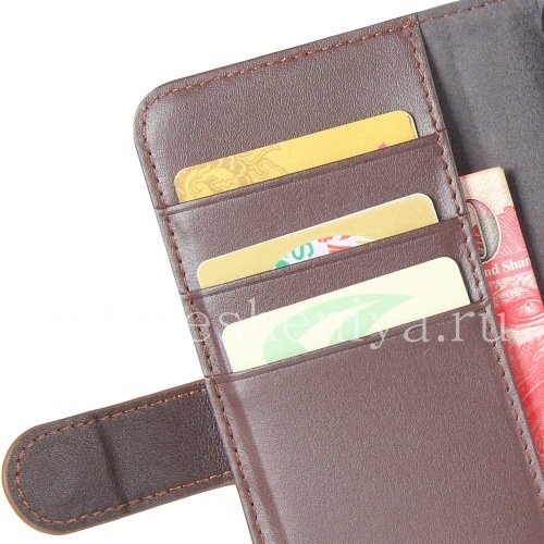 Photogallery for Leather case horizontally opening &quot;Classic&quot; for BlackBerry KEYone, Espresso product