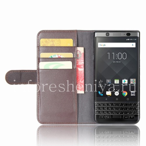 Photogallery for Leather case horizontally opening &quot;Classic&quot; for BlackBerry KEYone, Espresso product