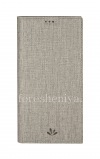 Photo 1 — Housse en cuir d'ouverture horizontale Vili Folio pour BlackBerry KEYONE, gris