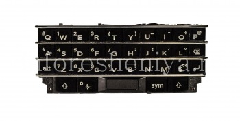 The original English keyboard assembly with the board, the sensor element, and a fingerprint scanner for BlackBerry KEYone