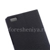 Photo 7 — চামড়া কেস অনুভূমিক উদ্বোধনী BlackBerry Leap জন্য "কাঠের", কালো