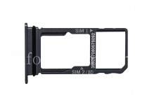 SIM card and memory card holder for BlackBerry Motion, Dark metallic