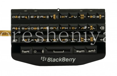 Russische Tastaturbaugruppe mit Platine für BlackBerry P'9983 Porsche Design, Schwarz