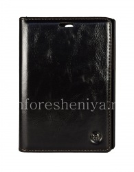 Signature Leather Case CaseMe Premium-class horizontal opening cover for BlackBerry Passport Silver Edition, Black
