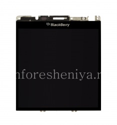 Layar LCD + layar sentuh (Touchscreen) + unit dasar untuk BlackBerry Passport Perak Edition, Hitam, Type 001/111