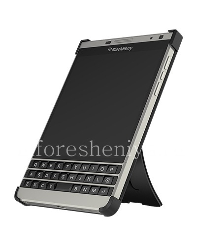 Photogallery for 原皮皮革的Flex壳牌案例BlackBerry Passport, 黑色（黑色），对银版 product
