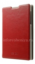 Horisontal Kulit Kasus dengan fungsi pembukaan Harian berdiri BlackBerry Passport, merah